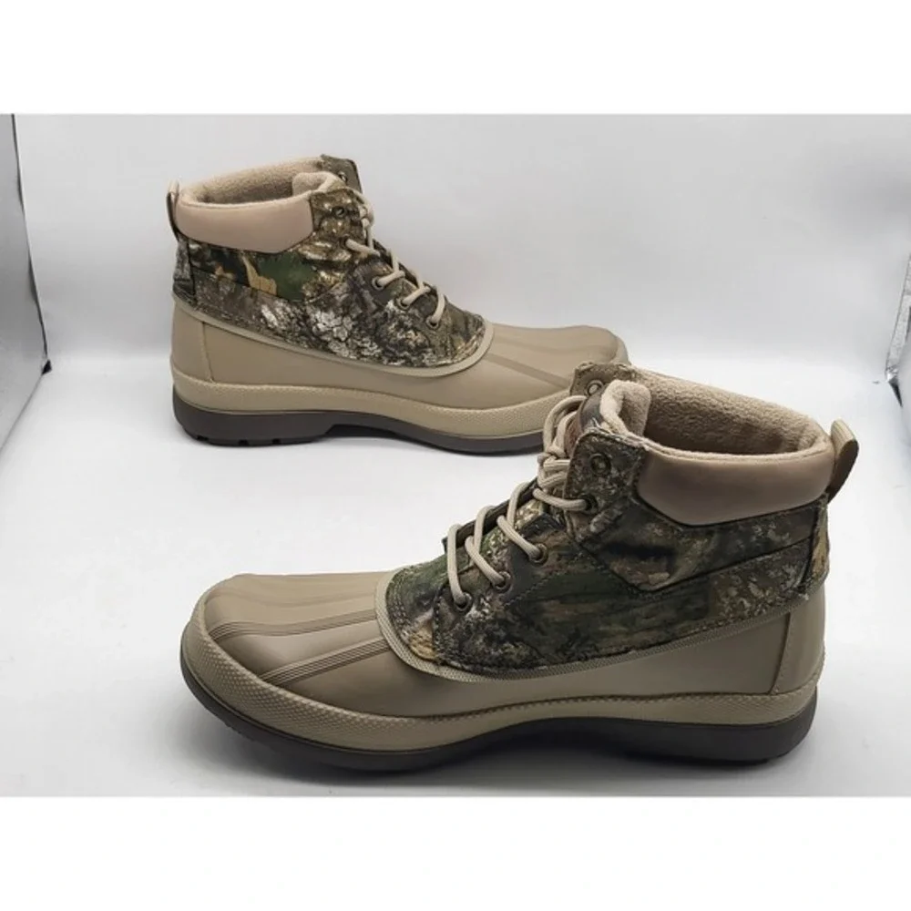 Sperry Cold Bay Chukka Duck Boots Realtree Camo Waterproof Men's‎ 10.5 Olive